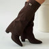 Botas de mujer altas hasta la rodilla sin cierre - Marrón