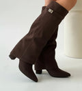 Botas de mujer altas hasta la rodilla sin cierre