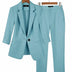 Conjunto de traje sastre de dos piezas para mujer - Azul