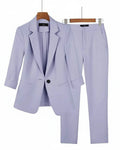 Conjunto de traje sastre de dos piezas para mujer
