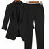 Conjunto de traje sastre de dos piezas para mujer - Negro