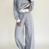 Conjunto de pantalones de pernera ancha para mujer - Gris