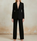 Elegante conjunto sastre de blazer largo para mujer