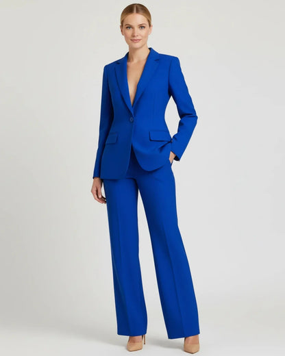 Luvrefashion | Elegant Tailored Long Blazer Suit Ensemble in White - image 8