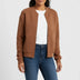 Chaqueta con cremallera para mujer - Marrón