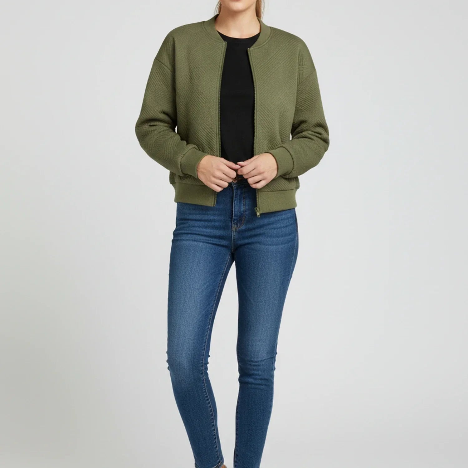 Luvrefashion | Zippered Jacket in Blue - image 12