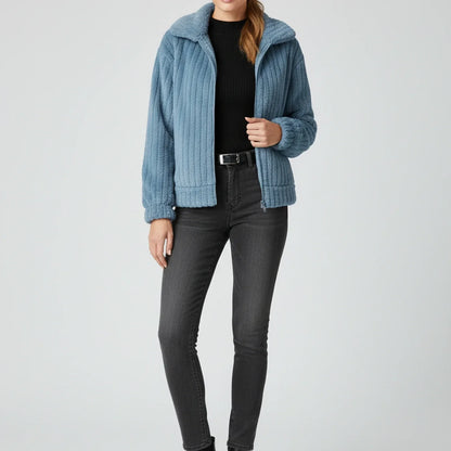 Luvrefashion | Ladies' Zippered Jacket in Dark Blue - image 6