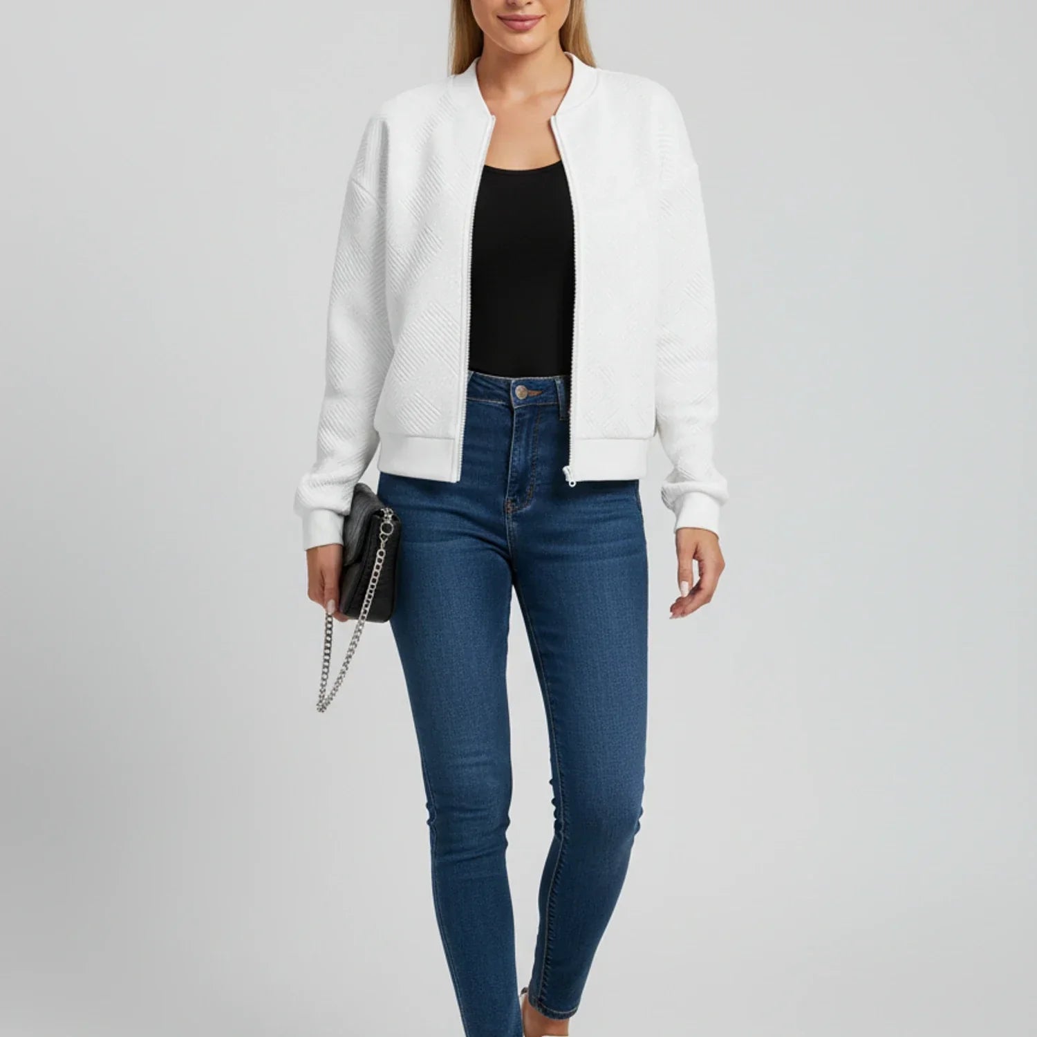 Luvrefashion | Zippered Jacket in Blue - image 6