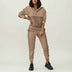 Conjunto de jogger para mujer - Traje de dos piezas - Marrón