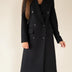 Abrigo de invierno cruzado para mujer - Black