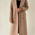 Abrigo de invierno cruzado para mujer - Camel