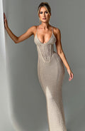 Vestido largo de verano Sophia Beige