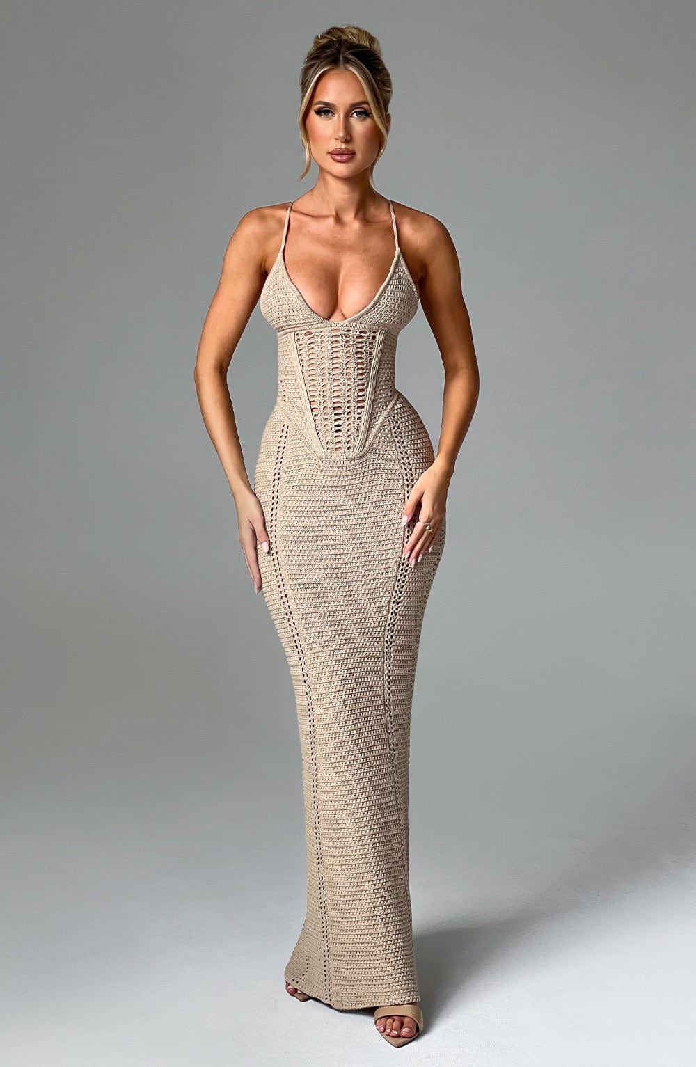 Vestido largo de verano Sophia Beige