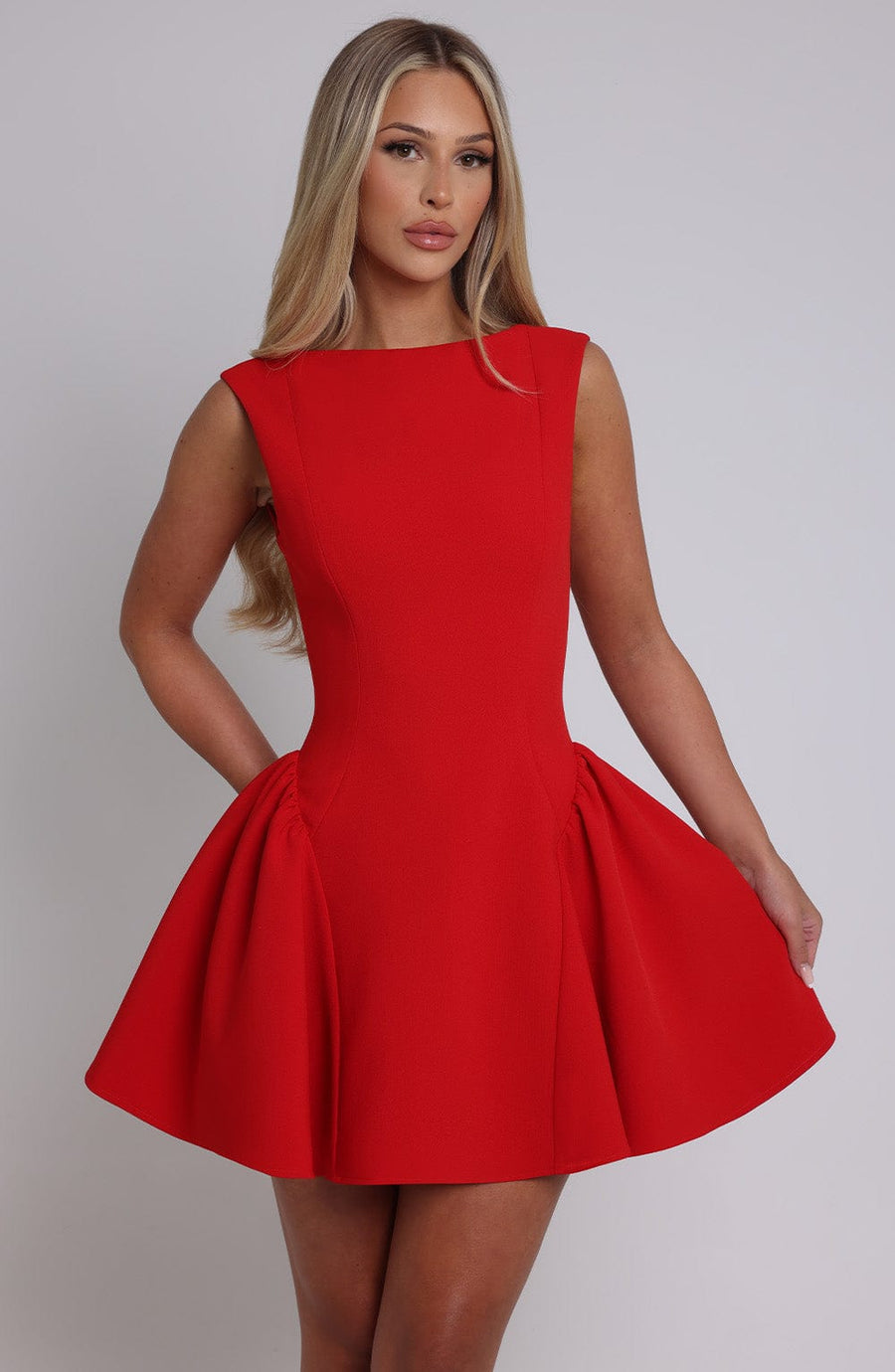Sophia Vestido Corto Rojo - Moda de Verano Encantadora
