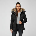 Chaqueta de plumas acolchada con capucha para mujer